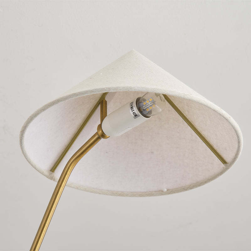 Alessio Chandelier: Fabric Shade and LED Bulb Detail