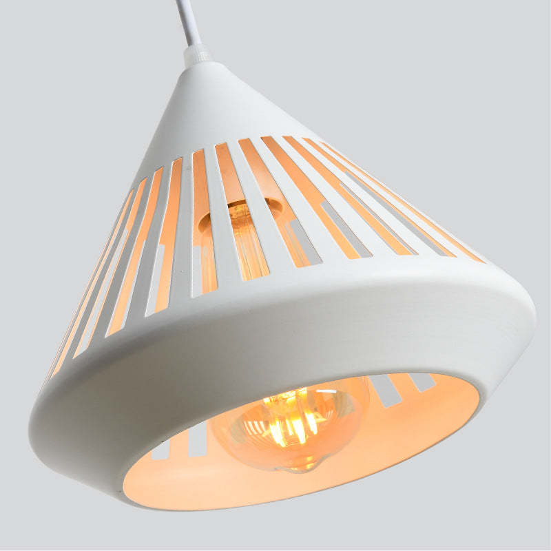 White Nazifa Modern Minimalist Pendant Light - Conical Design