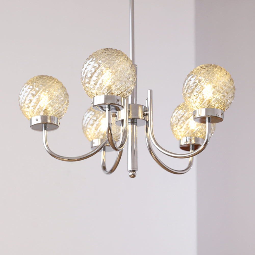 Valentina LED Pendant Light, cognac glass spheres, modern lighting