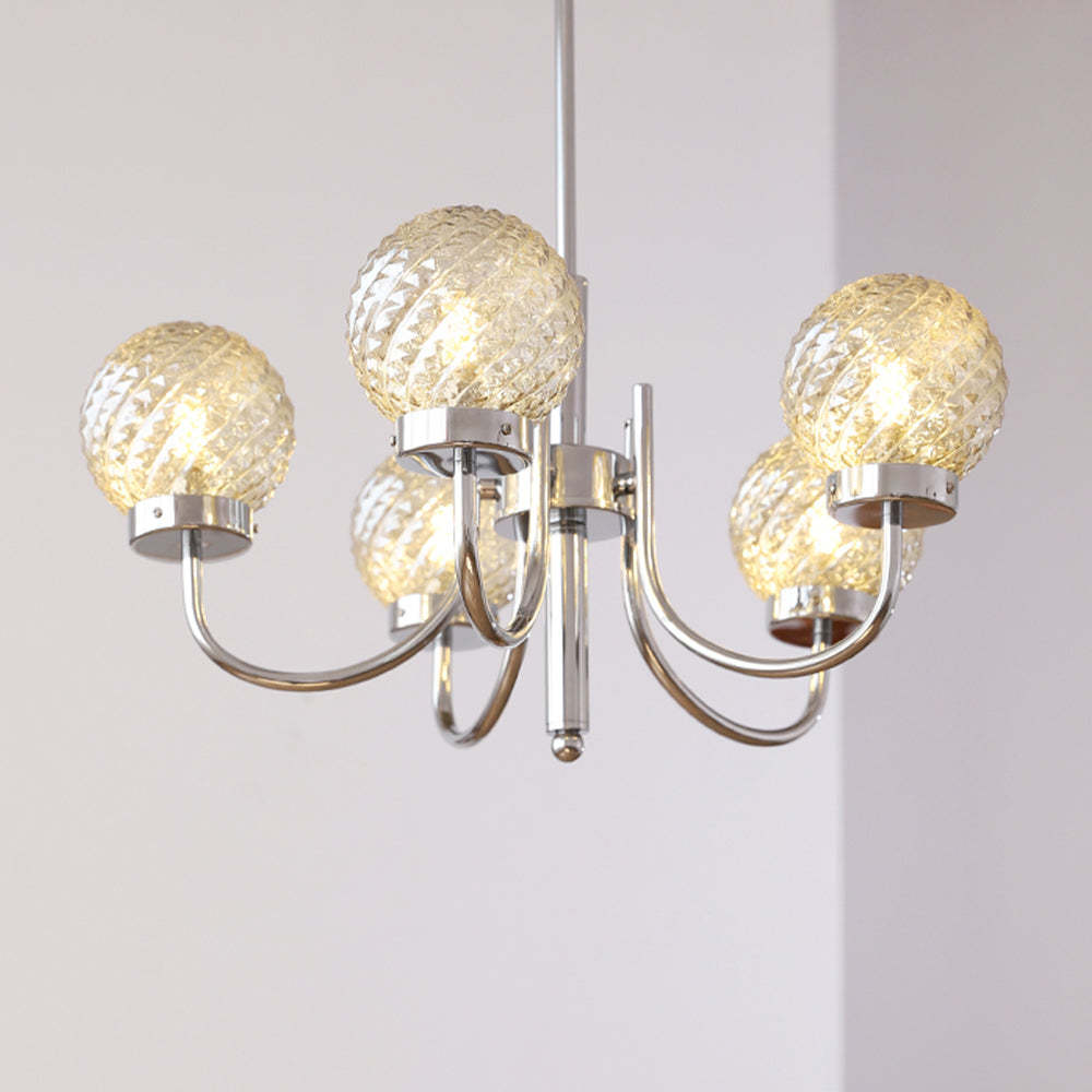 Valentina LED Pendant Light, cognac glass spheres, modern lighting