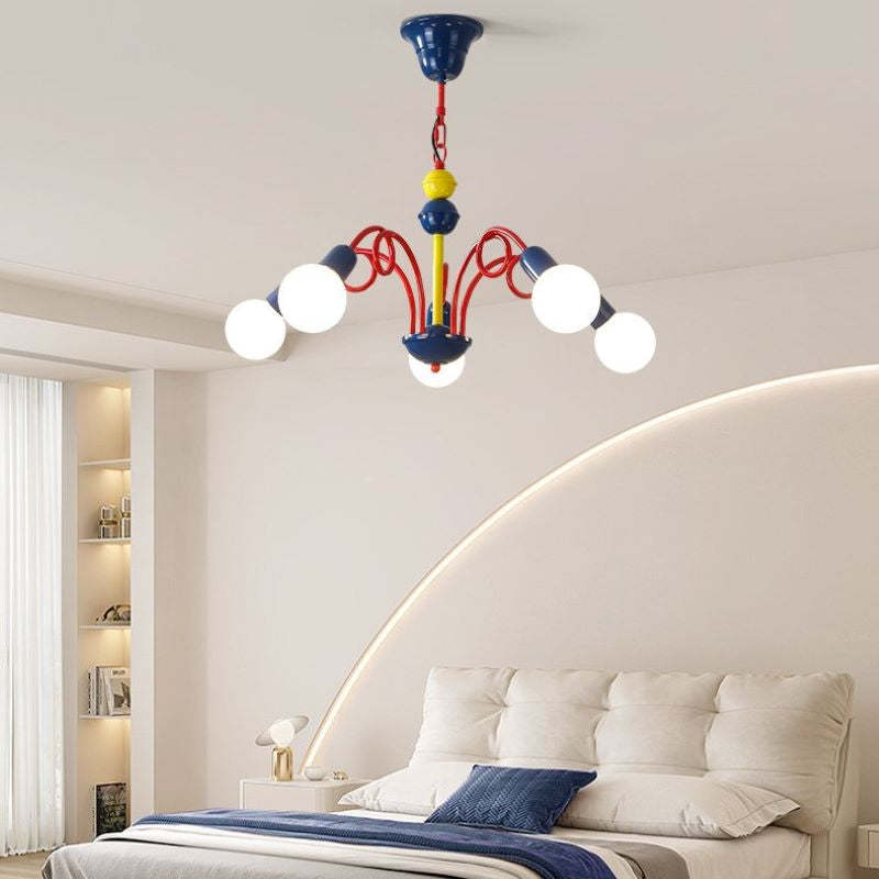 Colorful Valentina LED Chandelier in Kid's Bedroom