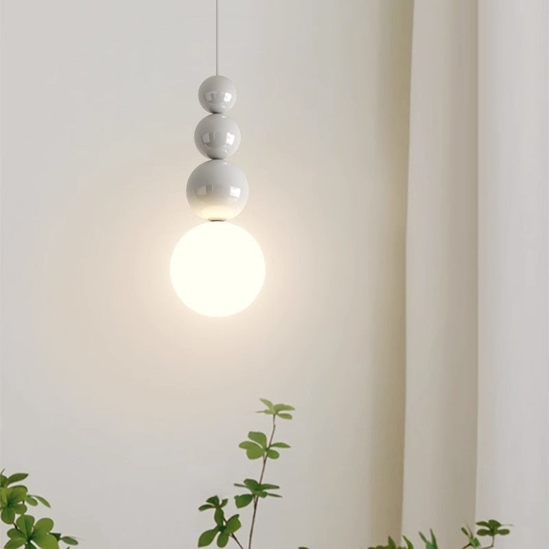Modern pendant light with stacked orb design