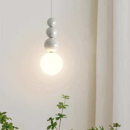 Modern pendant light with stacked orb design