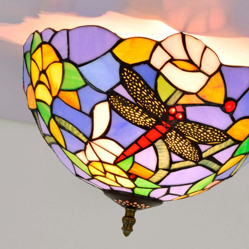 Eryn Vintage Flush Mount Ceiling Light - Dragonfly Design