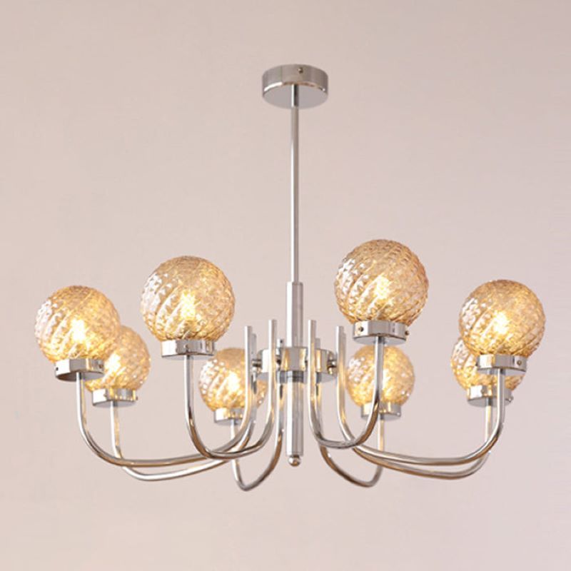 Valentina Cognac Glass Orb Pendant Light
