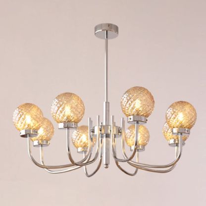 Valentina Cognac Glass Orb Pendant Light