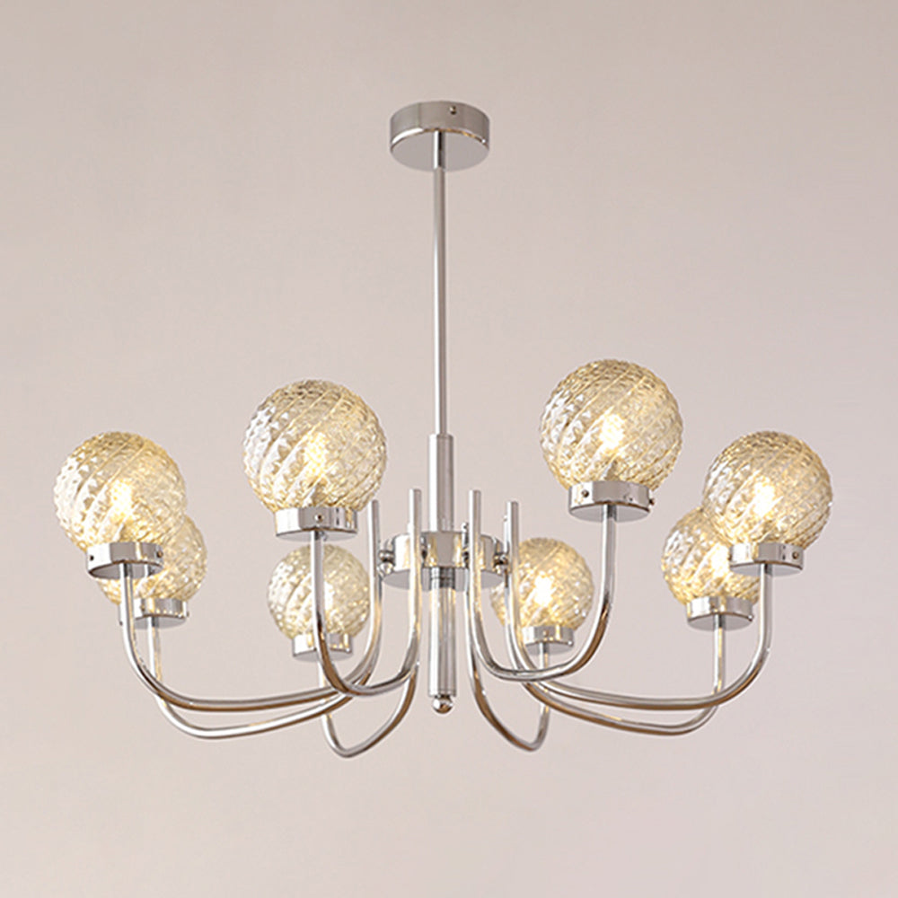 Valentina LED pendant light with cognac glass spheres
