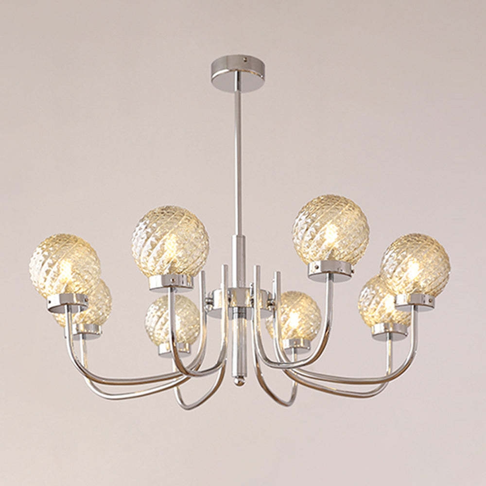 Valentina LED pendant light with cognac glass spheres