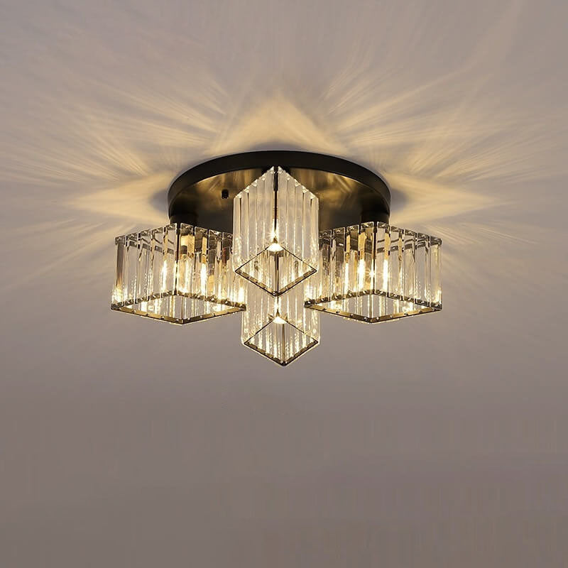Eryn Modern Flush Mount Ceiling Light Crystal Design