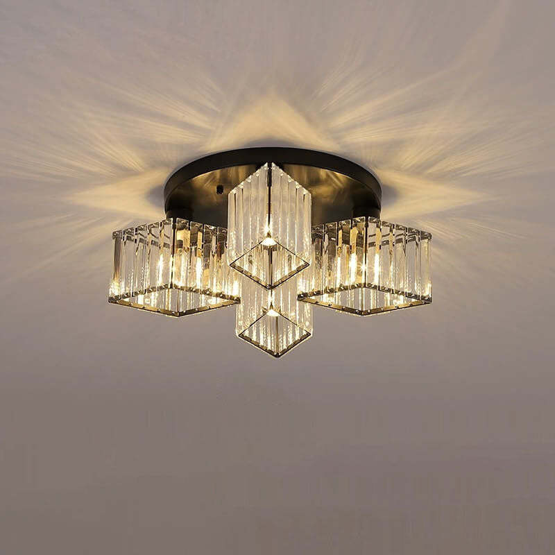Eryn Modern Flush Mount Ceiling Light Crystal Design