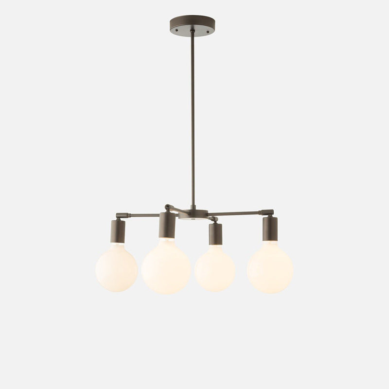 Valentina Modern Chandelier with 4 Globe Bulbs