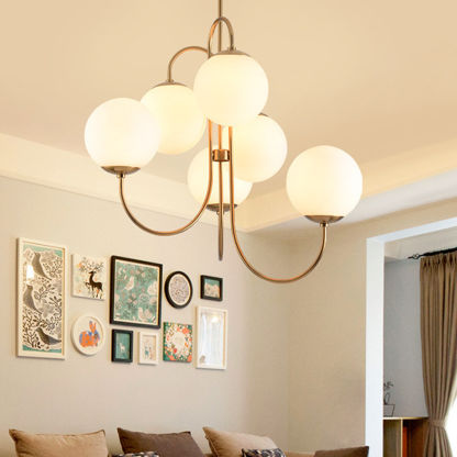 Valentina Chandelier in living room setting