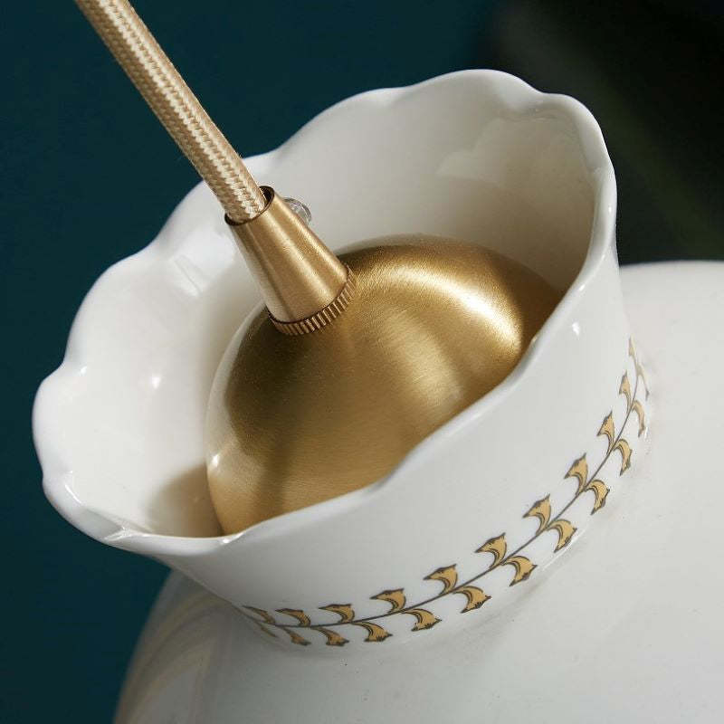 Hailie Modern Pendant Light ceramic shade detail