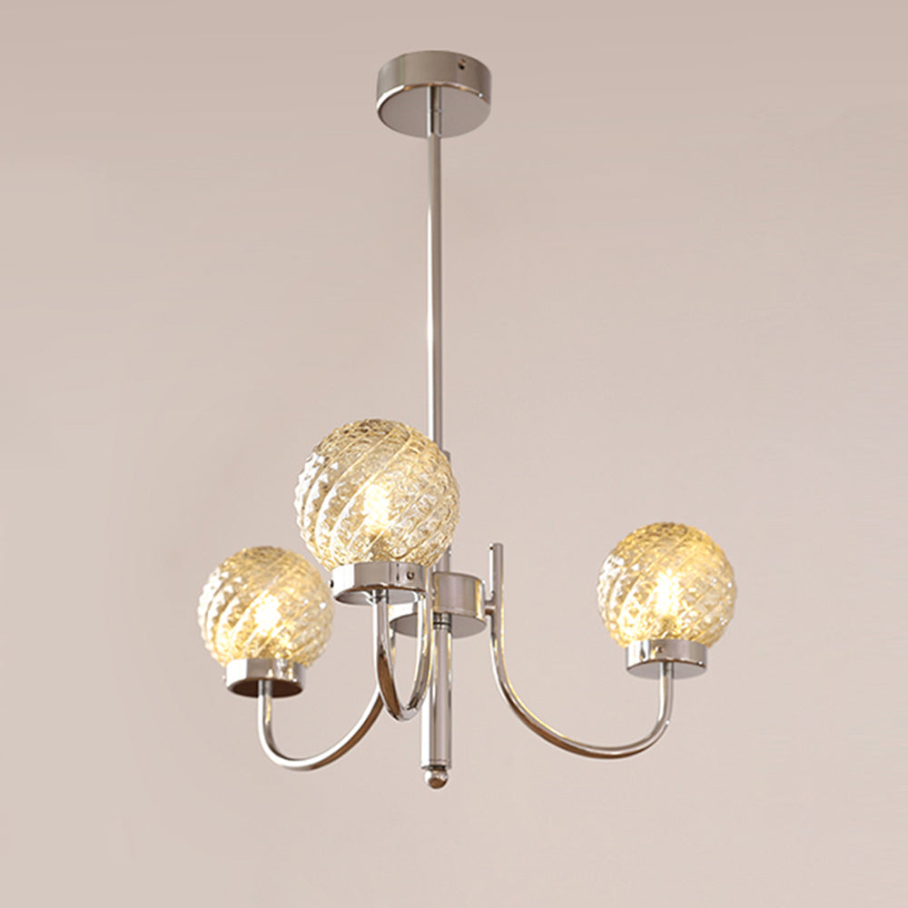 Valentina Fashion LED Pendant Light with Twisted Glass Orb Shades