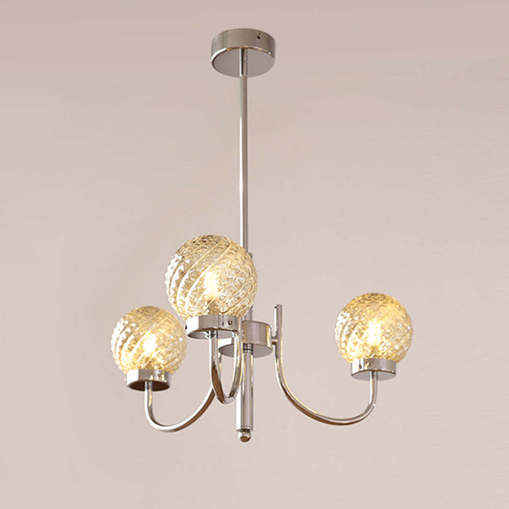 Valentina Fashion LED Pendant Light with Twisted Glass Orb Shades