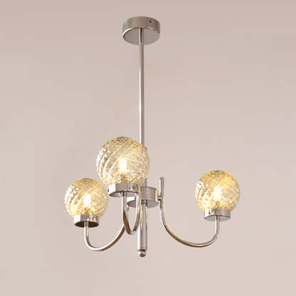 Valentina Fashion LED Pendant Light with Twisted Glass Orb Shades