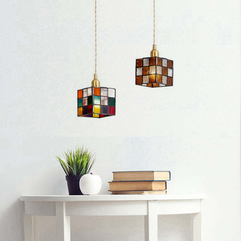 Hailie Retro Pendant Lights cube design