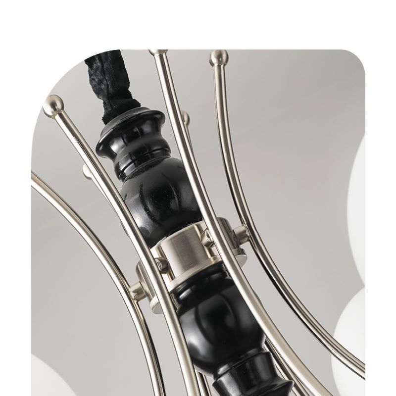 Close-up Valentina Pendant Light Detail - Black and Silver