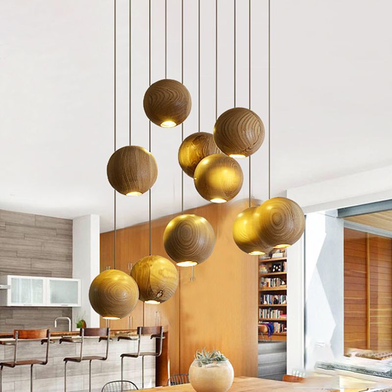 Ozawa pendant light cluster over a kitchen island