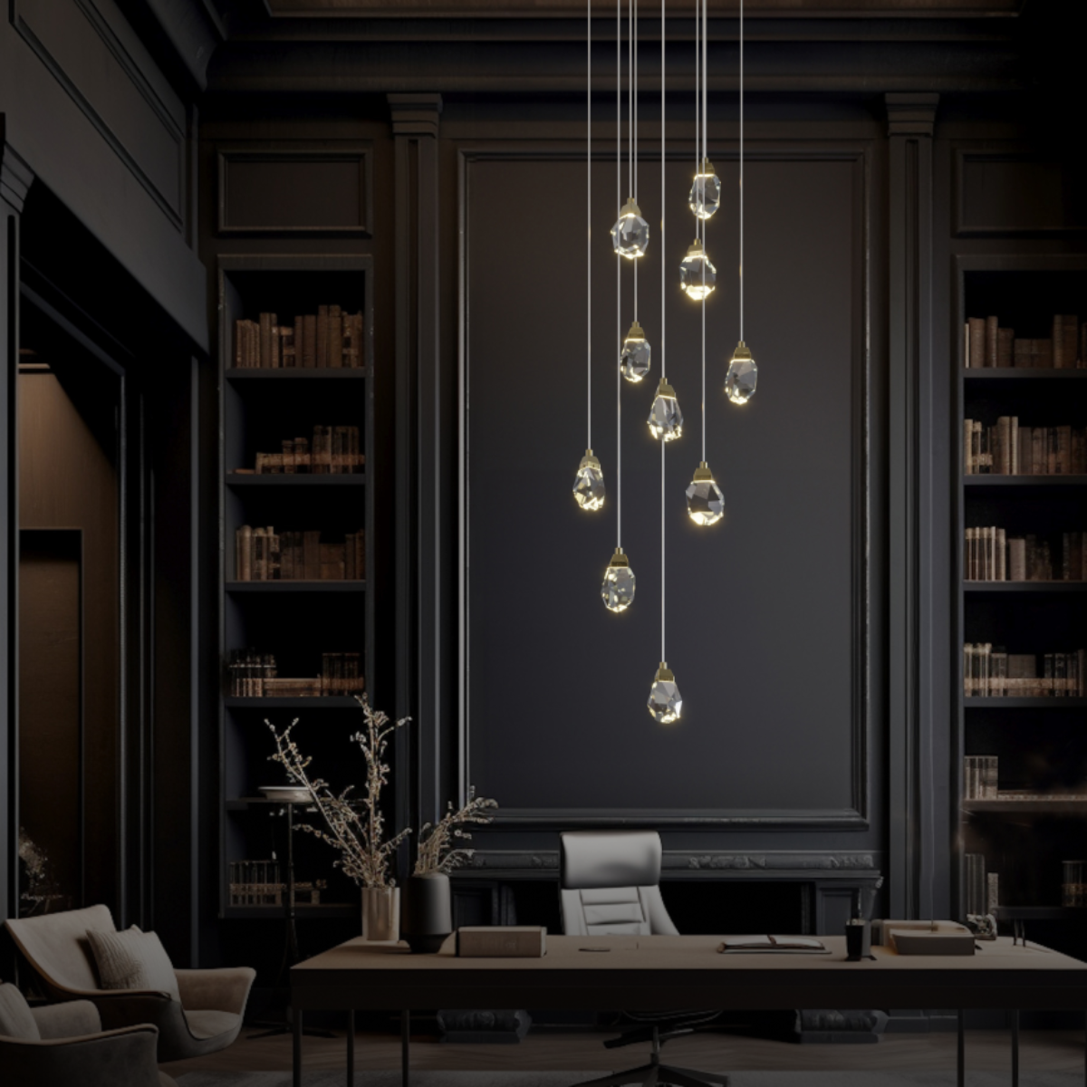 Marilyn Design Ball Glass Metal Pendant Light Living Room