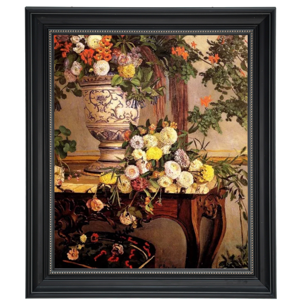 Flowers by Frederic Bazille floral still life painting