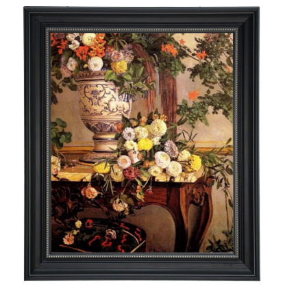 Flowers by Frederic Bazille floral still life painting