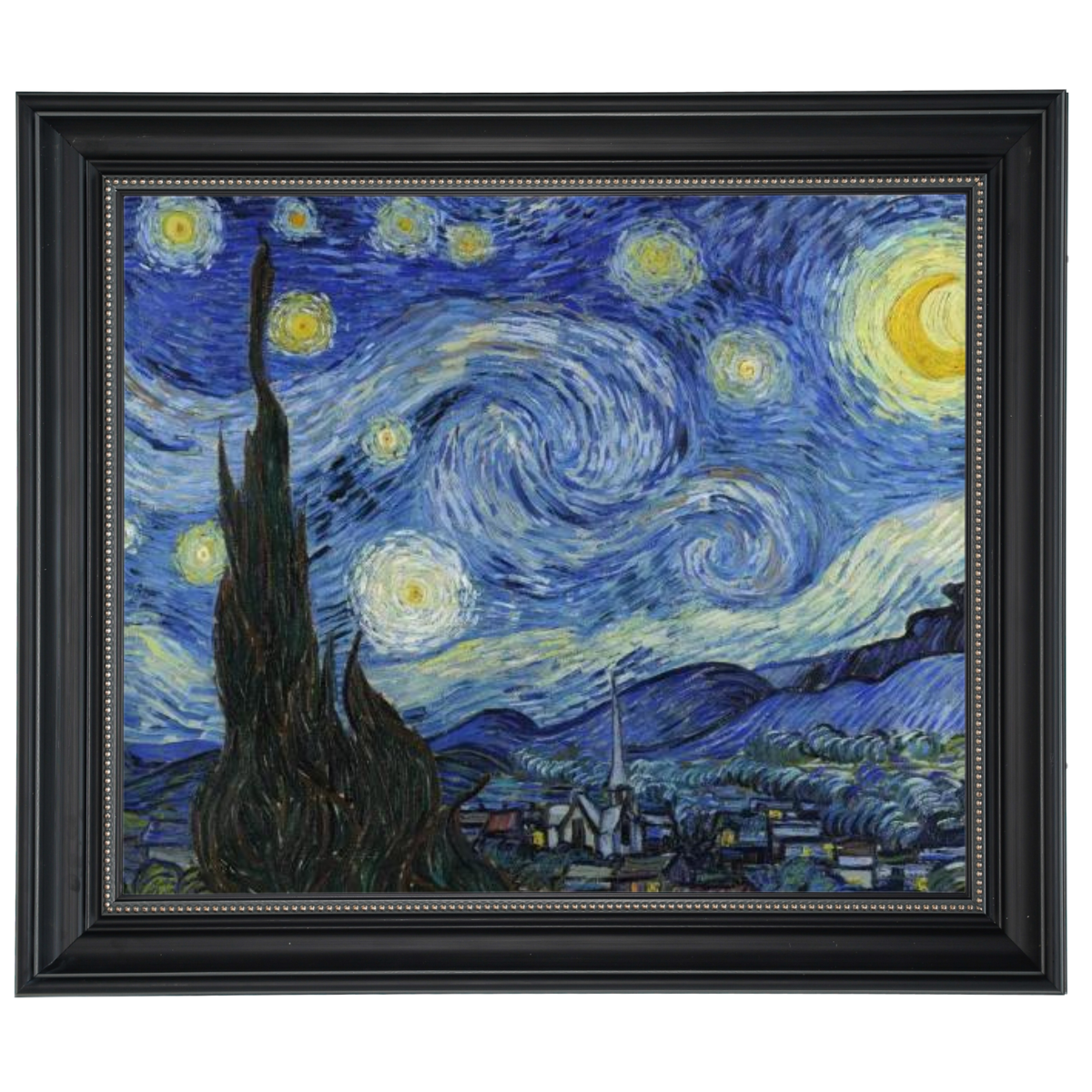 Van Gogh Starry Night framed reproduction for dining room wall art