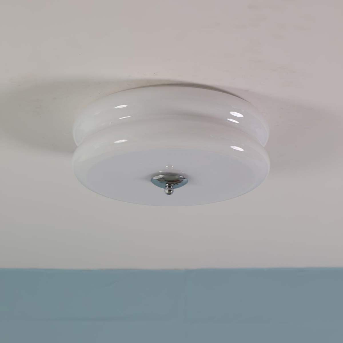 White Morandi Round Flush Mount Ceiling Light