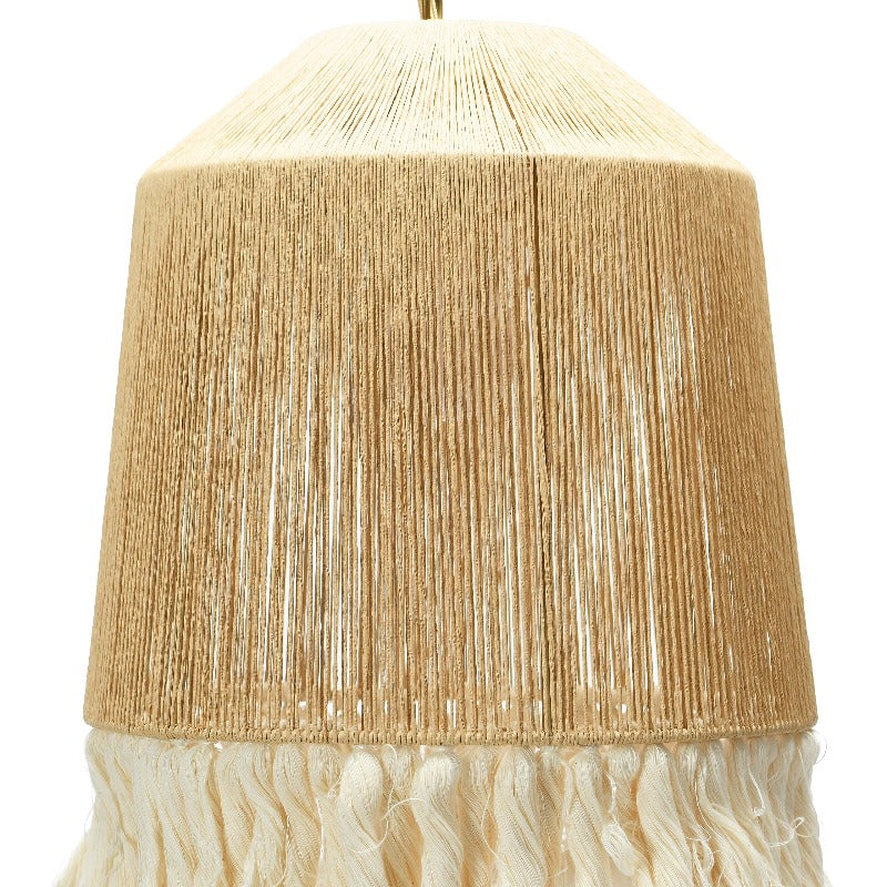 Ritta pendant light with rope shade detail
