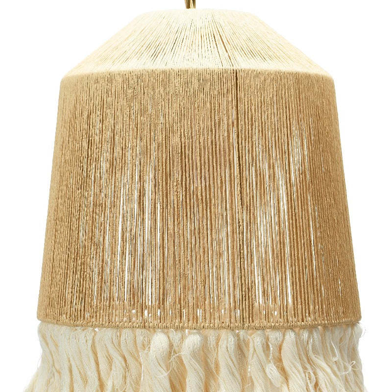 Ritta pendant light with rope shade detail