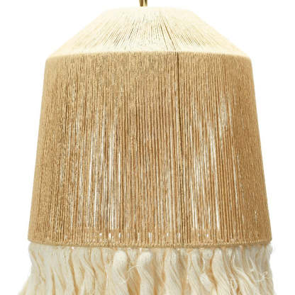 Ritta pendant light with rope shade detail