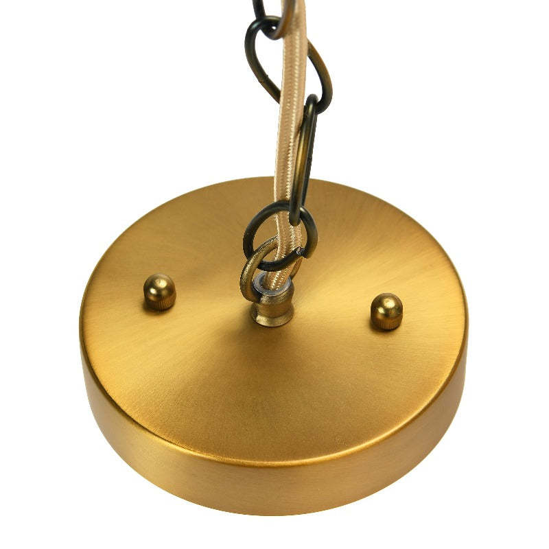 Ritta Pendant Light mounting hardware, brass ceiling canopy