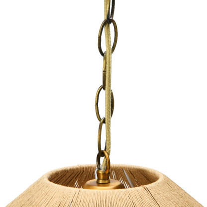 Ritta Pendant Light detail, rope shade and chain
