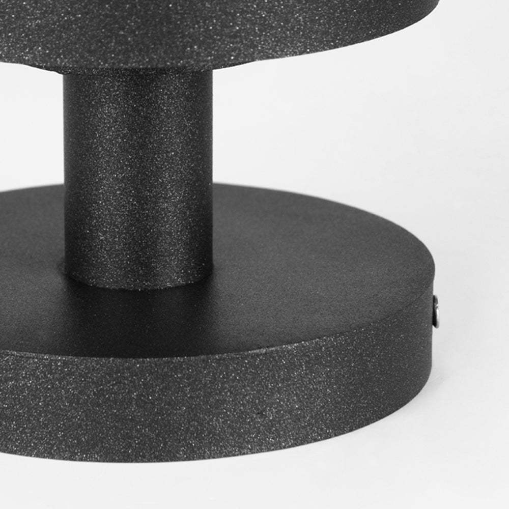 Close-up view of Pena Metal Cylindrical Path Light base