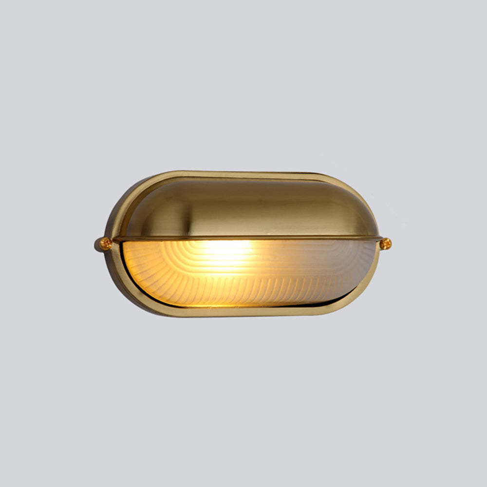 Orr Modern Ellipse Outdoor Wall Lamp, gold finish