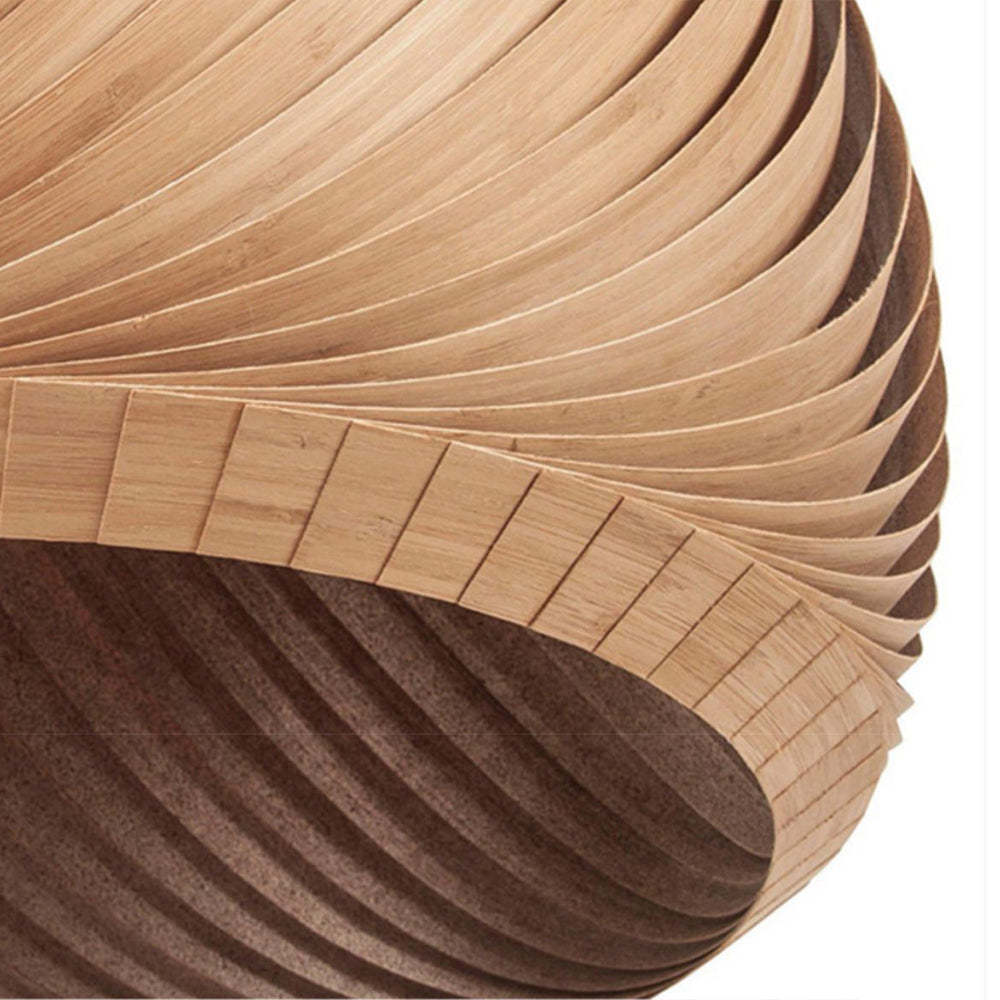 Ozawa Farmhouse pendant light: layered wood design.