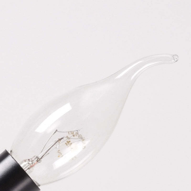 Close-up of a clear, elegant chandelier bulb