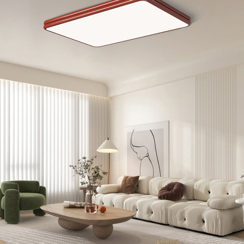 Modern living room with square Valentina LED ceiling lamp