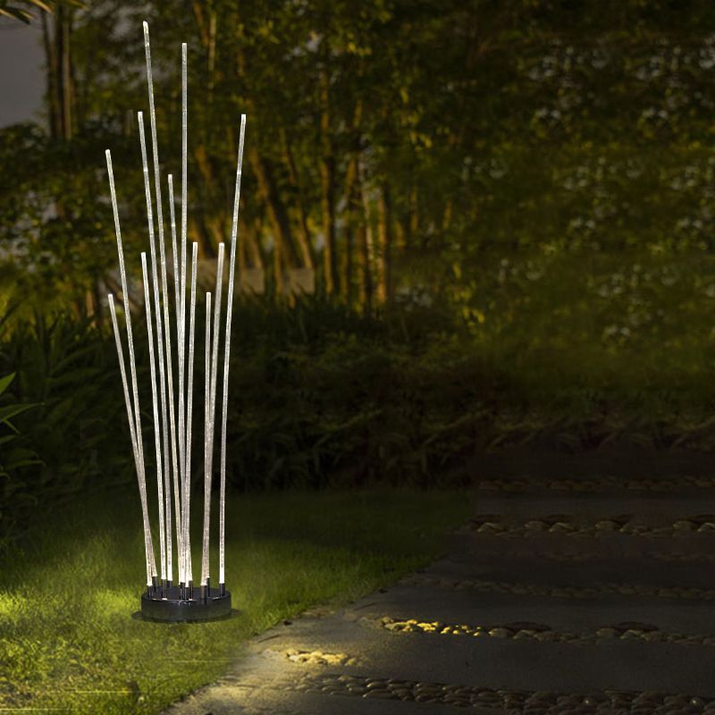 Riley Optical Fiber LED Ground Light in garden at night