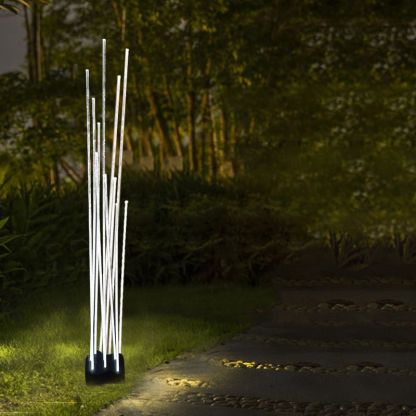 Riley Outdoor LED Ground Light illuminating pathway