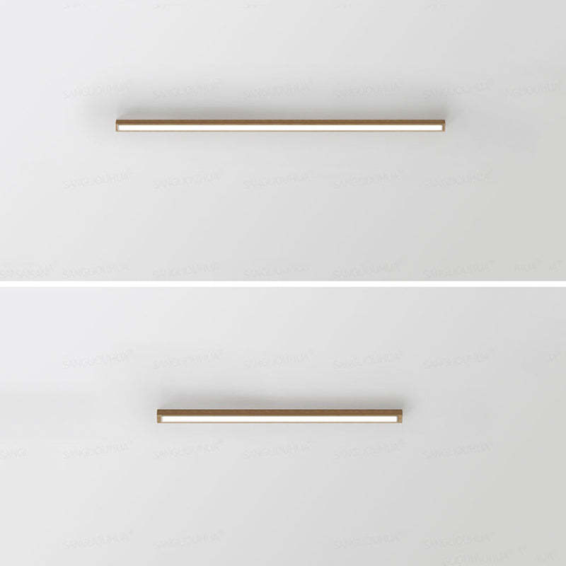 Edge Linear Ceiling Light, Wood, 23.6"/39.4"