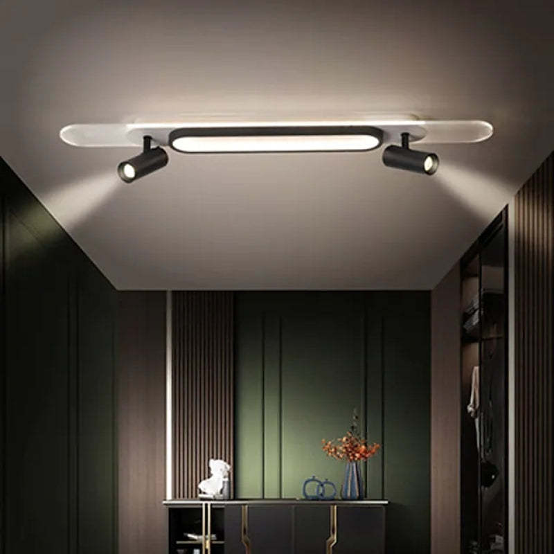 Haney Modern Rectangular LED Metal Acrylic Ceiling Light