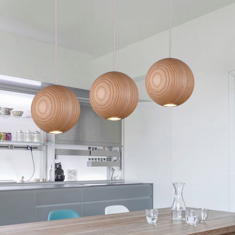 Ozawa wood pendant lights over kitchen island