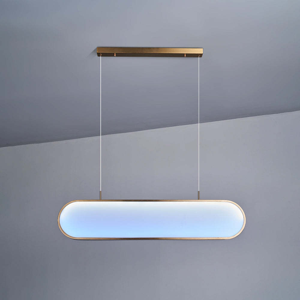 Modern pendant light with color changing, gold finish