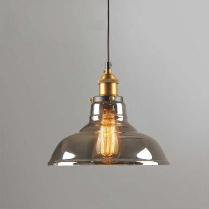 Levy Glass Pendant Light with Edison Bulb Levy Industrial Metal/Glass Pendant Light Dining Room