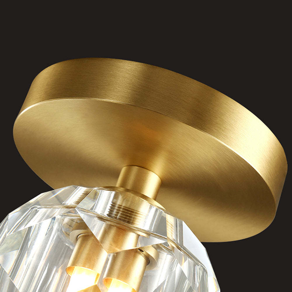 Close-up Kirsten Ceiling Light - Metal and Crystal Detailing