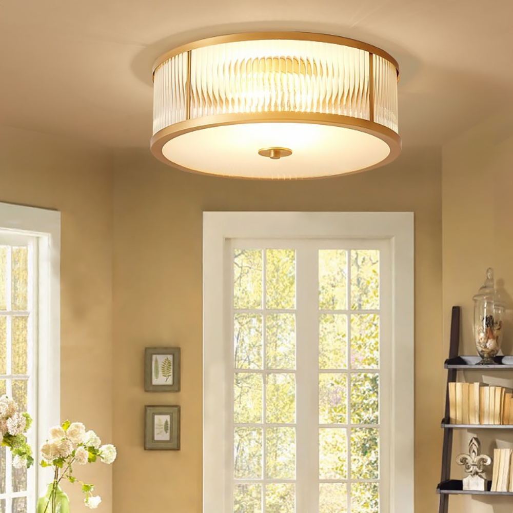 Alessio Retro Flush Mount Ceiling Light Living Room Bedroom