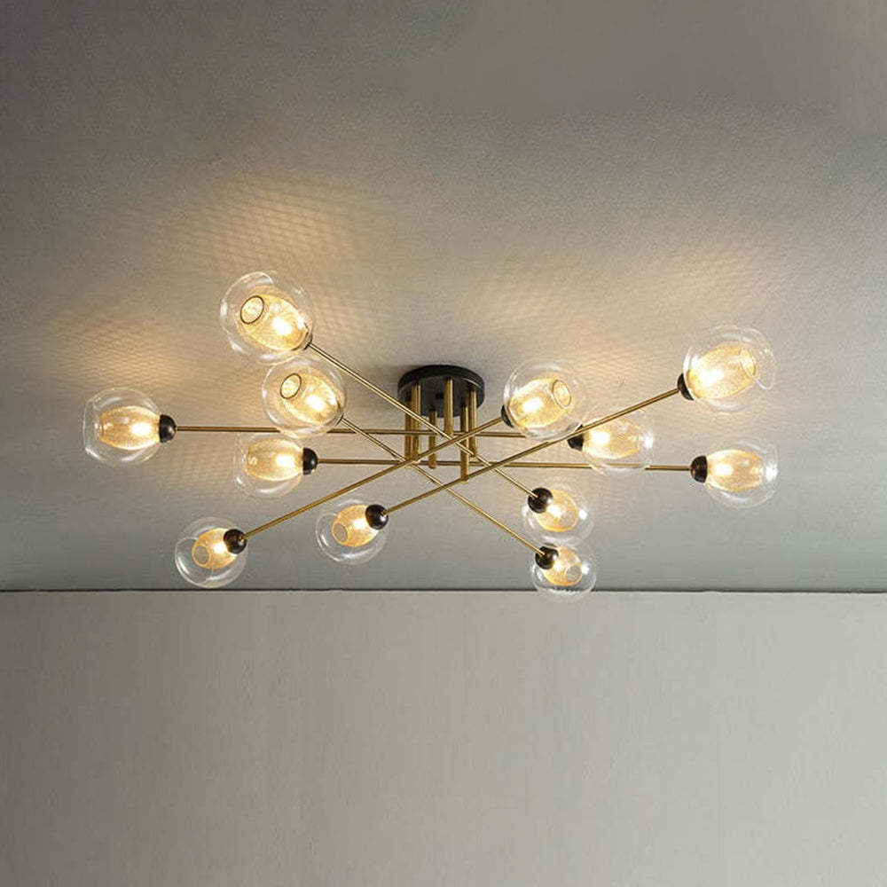 Valentina chandelier, glass globe ceiling light fixture