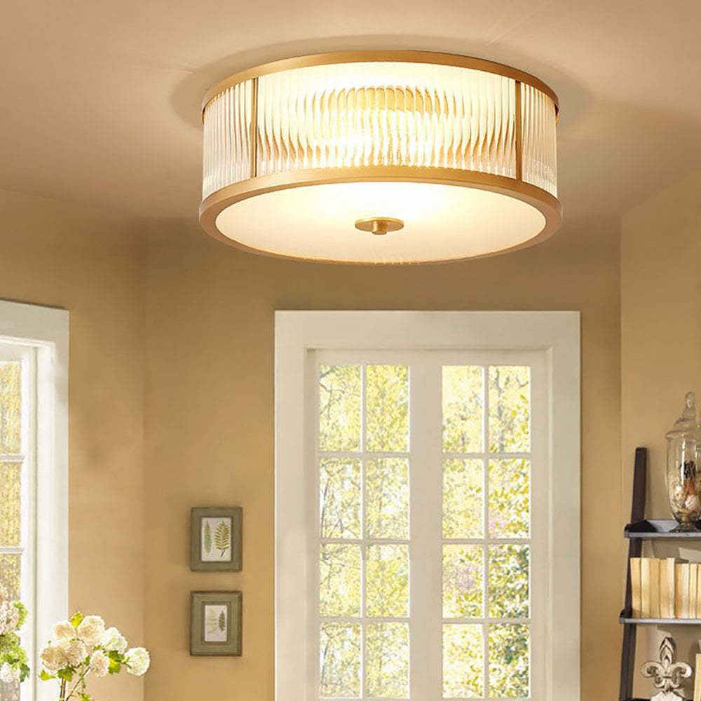 Alessio Gold Modern Flush Mount Ceiling Light for Bedroom
