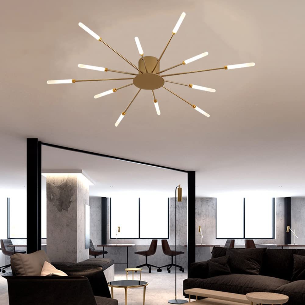 Lowry Fireworks ceiling light in a modern living room